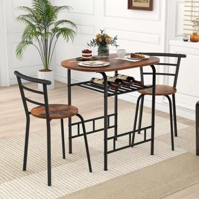 The Range Small Table Set for 2 - Black and Brown