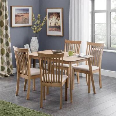 The Range Boden Table and 4 Ibsen Chairs Set - Brown