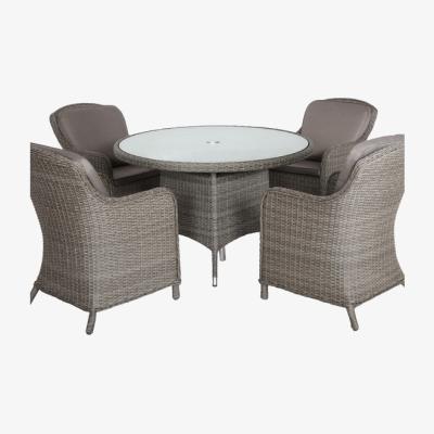 The Range PARIS 4 Seater Round Imperial Dining Set - Grey