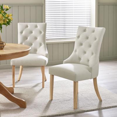The Range Bude Round Wooden Dining Table  4 Belgravia Chairs - Grey