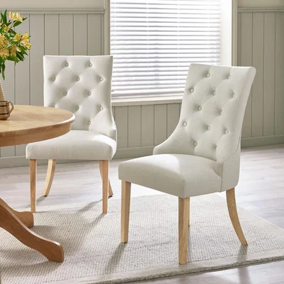 The Range Bude Round Wooden Dining Table  4 Belgravia Chairs - Grey