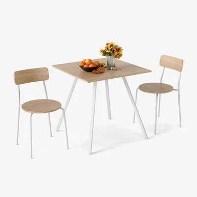 The Range 3-Piece Kitchen Dining Table Set - White