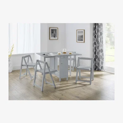 The Range Savoy Dining Table With Chairs - Light Grey