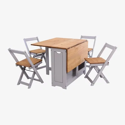 The Range Santos Butterfly Dining Set - Slate Grey