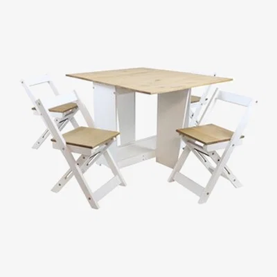 The Range Corona White Wax Butterfly Dining Set - Distressed White Wax