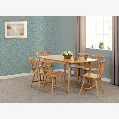The Range Emery Extending Dining Set (6 Chairs) - Natural Oak