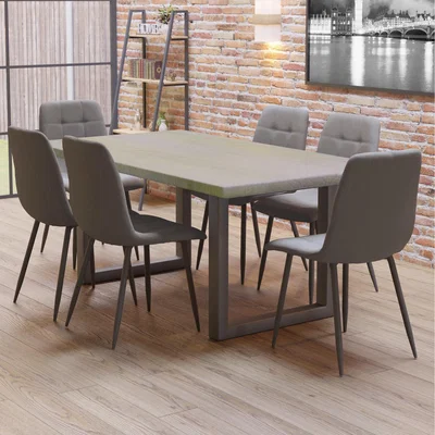 The Range Baran Table with Orbit Chairs  - Grey