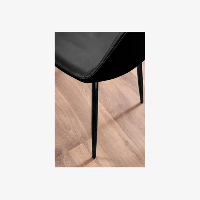 The Range Giovani Round BLACK 120cm Table  6 Corona Black Leg Chairs - Black