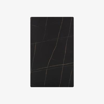 The Range Marlow Dining Set - black marble / MDF Paper Velvet Foam Fabric Metal
