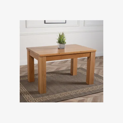The Range Dakot 127 x 82cm Oak Small Dining Table and 4 Montana Fabric Chairs - Black