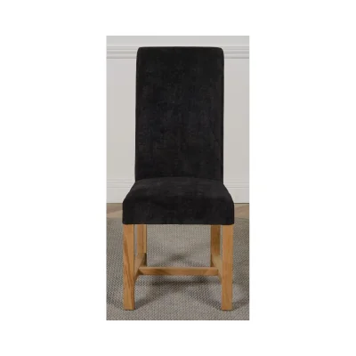The Range Oslo 180 x 90 cm Large Oak Dining Table and 6 Washington Fabric Chairs - Beige