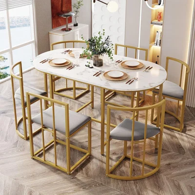 The Range Modern Dining Table Set - White