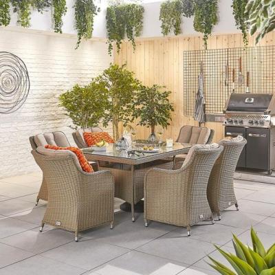 The Range Nova Camilla Six Seater Rectangular Dining Set - Willow