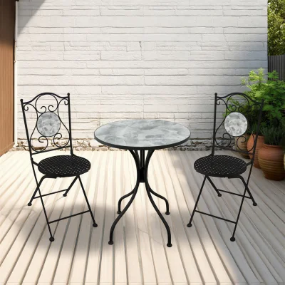 The Range Seconique Ferne Patio Dining Set - Black and Grey