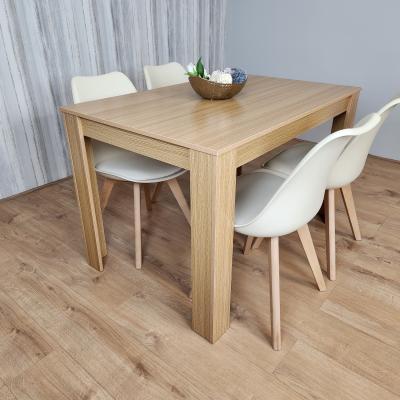 The Range Oak Effect Dining Table And 4 Cream Tulip Chairs Dining Set - Cream