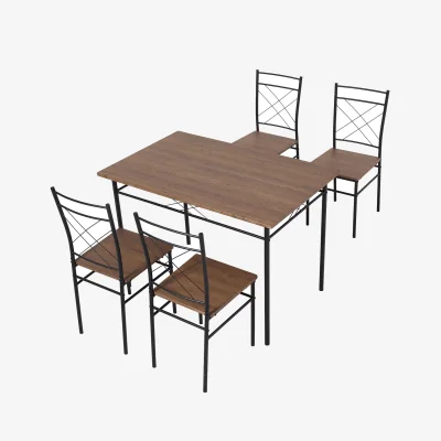 The Range Dining Table and Chair Set - Oak & Black