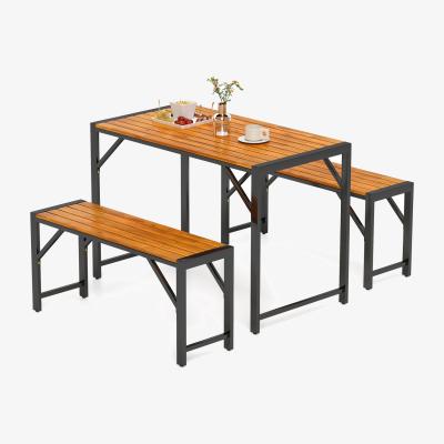 The Range 3-Pieces Patio Dining Set - Brown