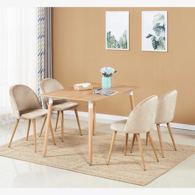 The Range Lucia Halo Dining Set with a Table and 4 Chairs - Beige