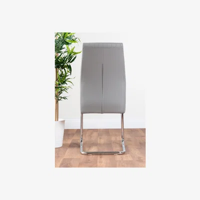 The Range Giovani Round Grey Large 120cm Table  4 Murano Chairs Set - Grey
