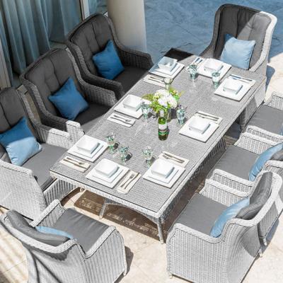 The Range Thalia 8 Seat Rectangular Dining Set - White Wash