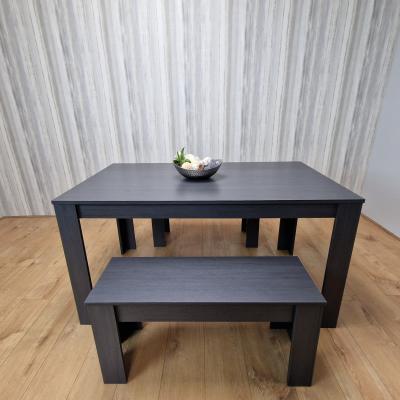 The Range Grey Dining Table Set With 2 Benches - Charcoal