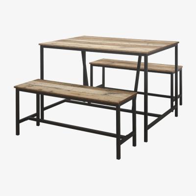 The Range Urban Rustic Dining Table and Bench Set