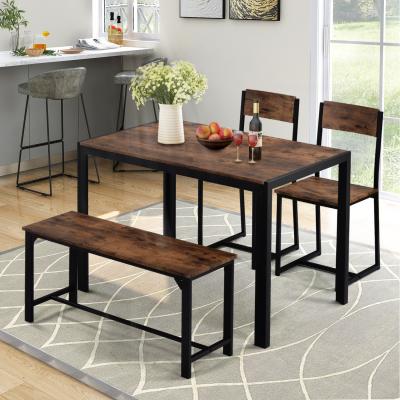 The Range Retro Kitchen Dining Table Set  - Brown