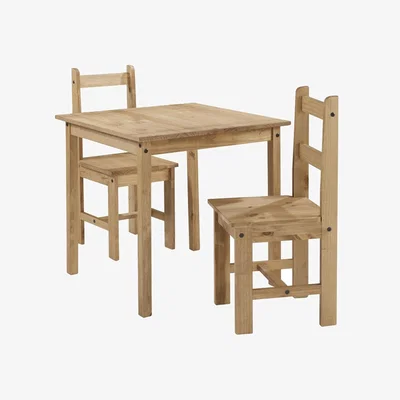 The Range Corona Rio Dining Table  2 Chairs - Antique Wax