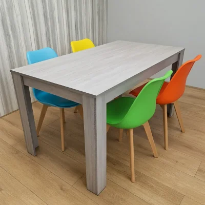 The Range Modern Grey Dining Table Set with 4 Modern Chairs Dining Furniture Set - Yellow