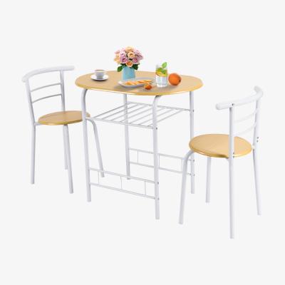 The Range Costway 3 PCS Dining Set Elegant Classic Breakfast Table Chair Set - White