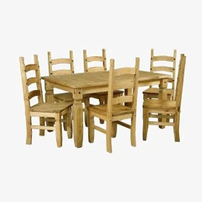 The Range Corona 6'ft Table  6 Chairs - Antique Wax
