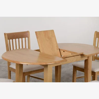 The Range Oxford Extending Dining Set - oak