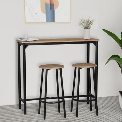 The Range Moderno Bar Table & Stool Set - Oak & Black