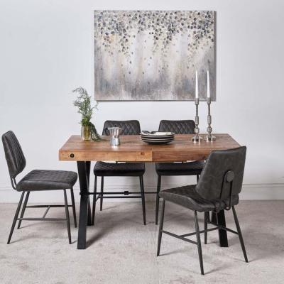 The Range Urban 140-180cm Dining Table  4 Digby Dining Chairs - Grey