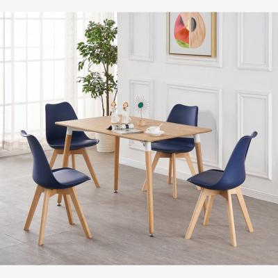 The Range Lorenzo Dining Set with a Halo Table and 4 Dining Chairs - Blue