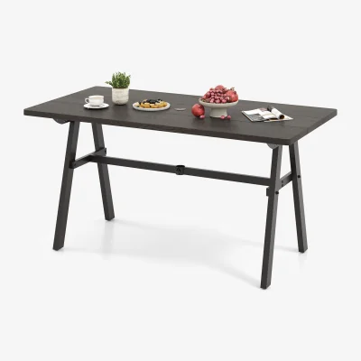 The Range Costway Rectangle Rustproof Patio Furniture Table - Brown