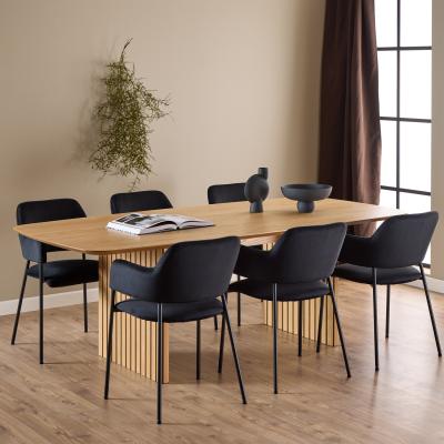 The Range Christo Dining Table and Lima Chair Set - Oak