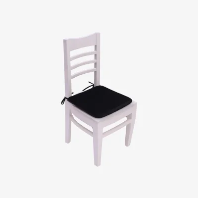 The Range Velvet Dining Chair Cushions Ties Comfortable Seat Pads - Black / 1