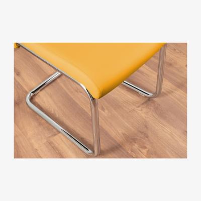 The Range Giovani Round Grey Large 120cm Table  6 Lorenzo Chairs Set - Yellow
