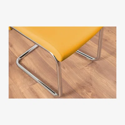The Range Giovani Round Grey Large 120cm Table  6 Lorenzo Chairs Set - Yellow