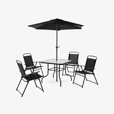 The Range Laso Patio Dining Set  - Black