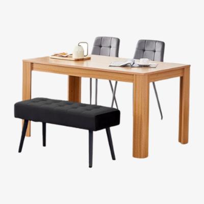 The Range Wooden Dining Table Set with 2 Grey Chairs - Grey