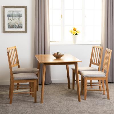 The Range Austin Dining Set With 4 Chairs - Oak Effect