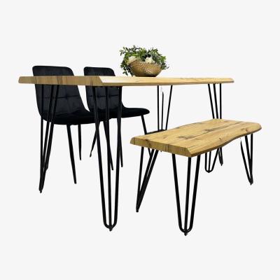The Range Kosy Koala Dining Table with Bench and Chairs Set - black