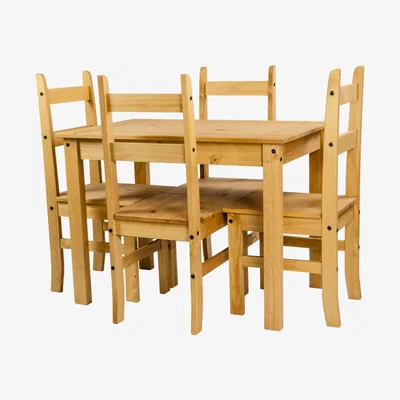 The Range Corona Budget Dining Set - Antique Wax