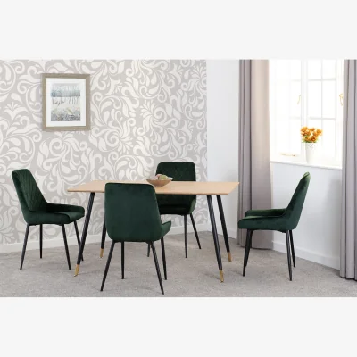 The Range Hamilton and Avery Medium Dining Set - Emerald Green