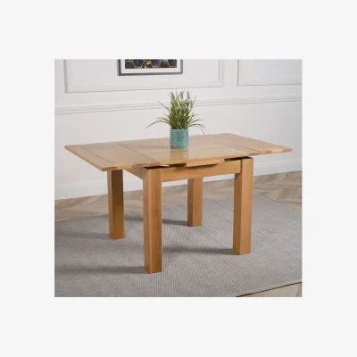 The Range Richmond 90-150cm Oak Extending Dining Table and 4 Montana Fabric Chairs - Black
