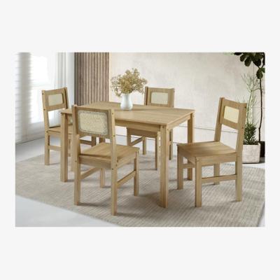 The Range Santana Dining Set 4 Chairs - Light Oak