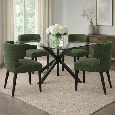 The Range Avia Moss Green Dining Chair Comfortable Stylish Durable Seating - Olive