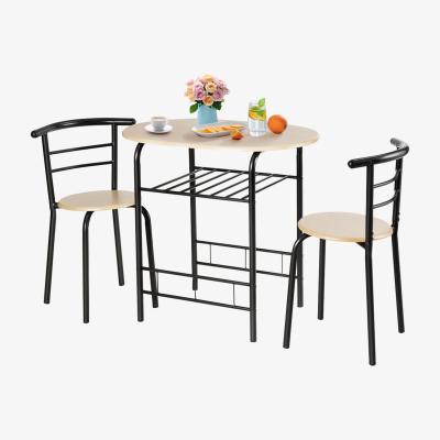 The Range Costway 3 PCS Dining Set Compact 2 Chairs and Table Set - Beige
